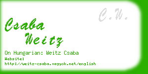 csaba weitz business card